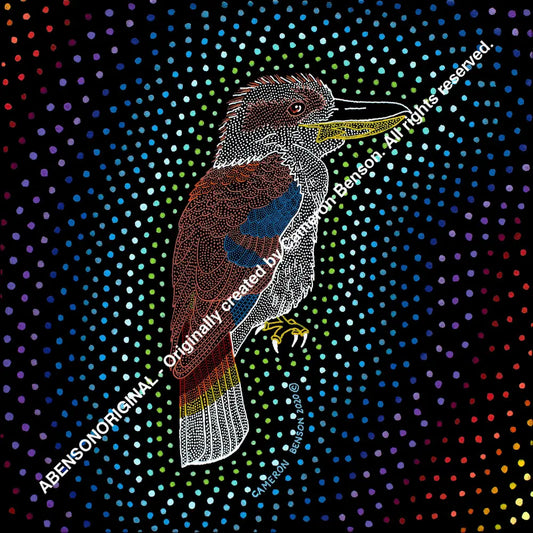 072 Kookaburra Dreaming Cotton Rag Print