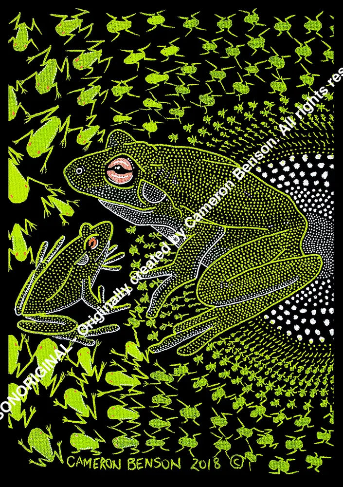 074 Green Tree Frog Post Card