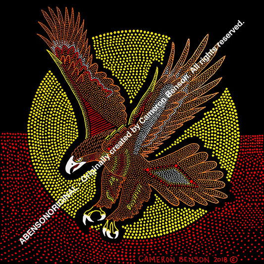 075 Eagle With Flag Acrylic Coaster