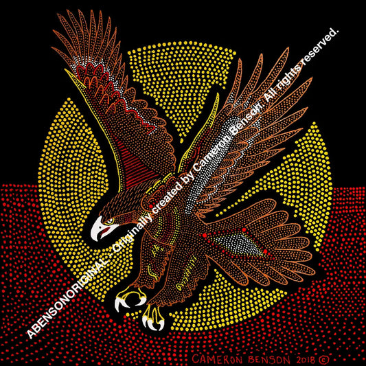 075 Eagle With Flag Glass Coaster