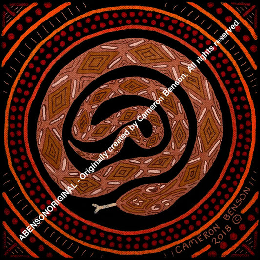 076 Snake A4 - Square Print