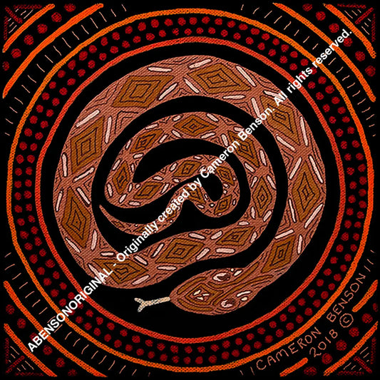076 Snake Acrylic Coaster