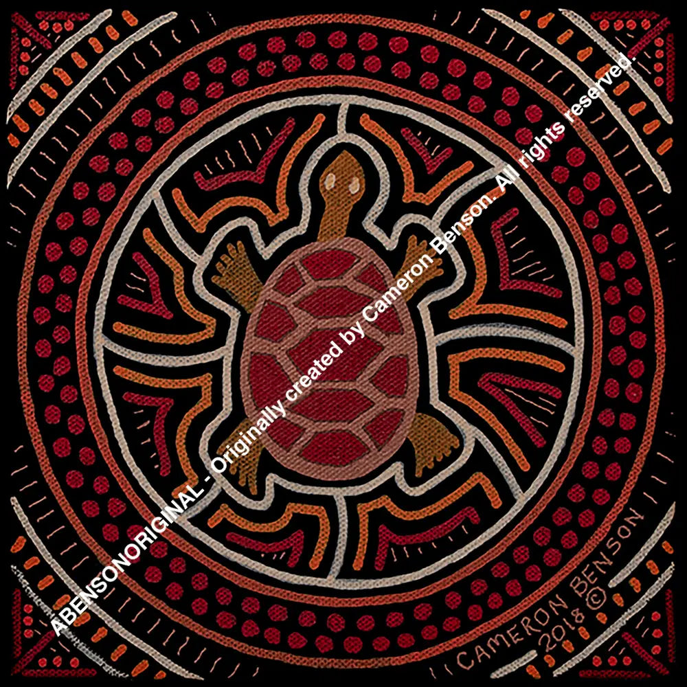 077 Turtle Glass Coaster