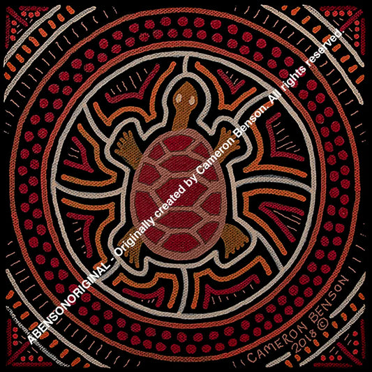 077 Turtle Glass Coaster