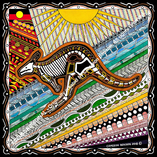 079 Kangaroo A4 - Square Print