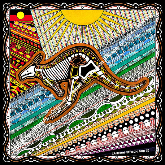 079 Kangaroo Acrylic Coaster