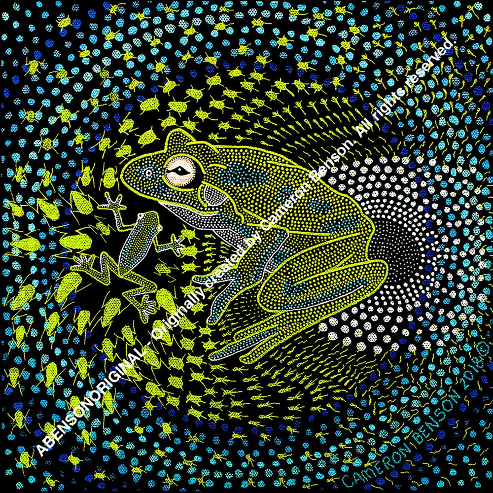 080 Green Tree Frog Acrylic Coaster