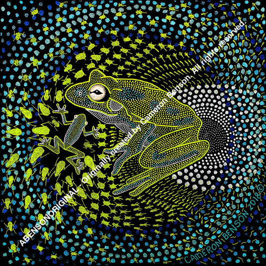 080 Green Tree Frog Acrylic Coaster