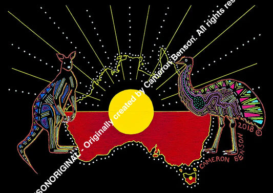 081 Aust Kangaroo & Emu Post Card