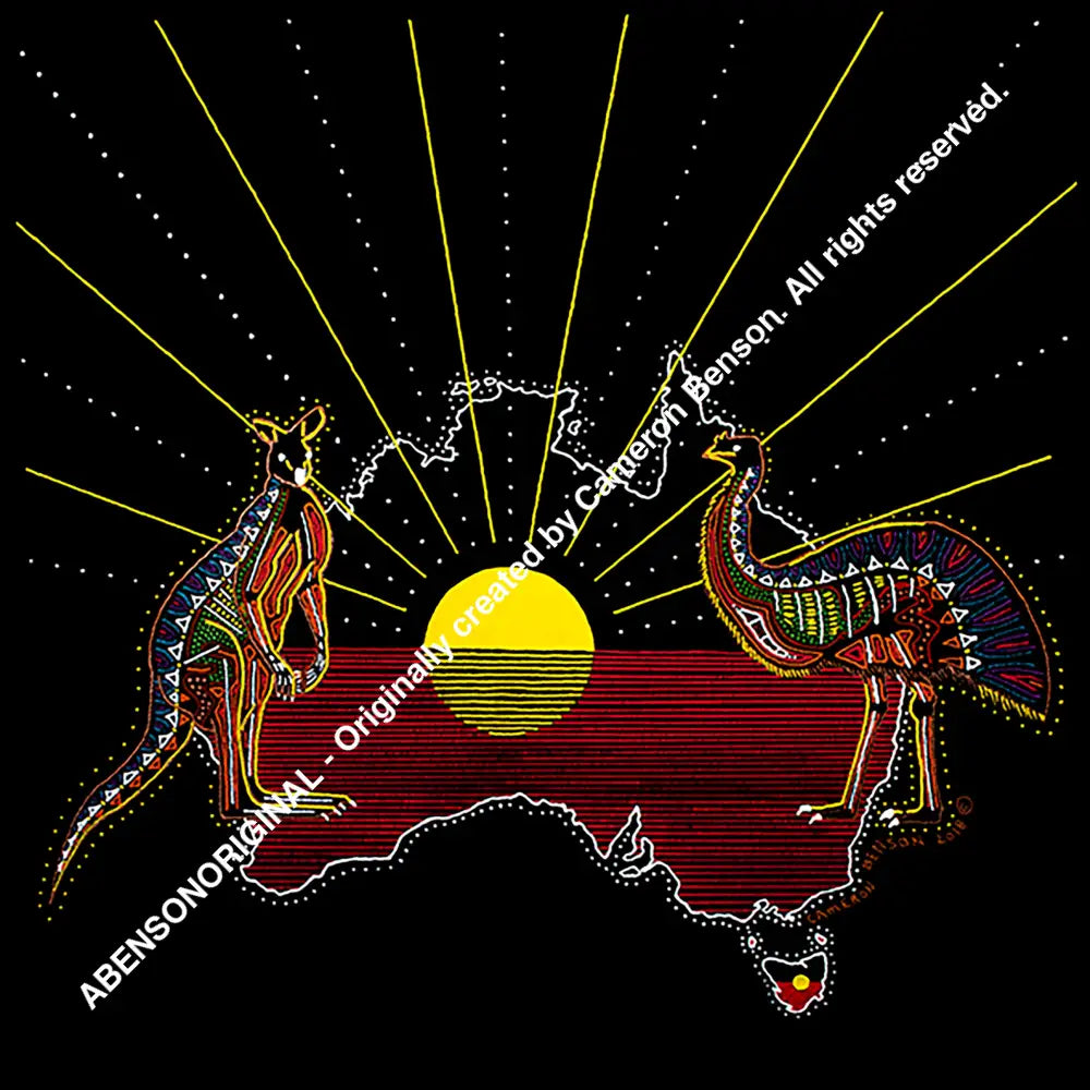 082 Aust Kangaroo & Emu Acrylic Coaster