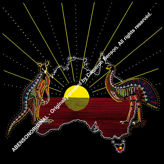 082 Aust Kangaroo & Emu Acrylic Coaster