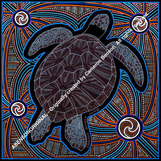 084 Sea Turtle A4 - Square Print