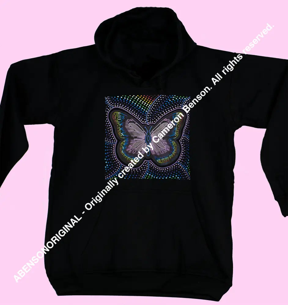 085 Rainbow Butterfly Hoodie