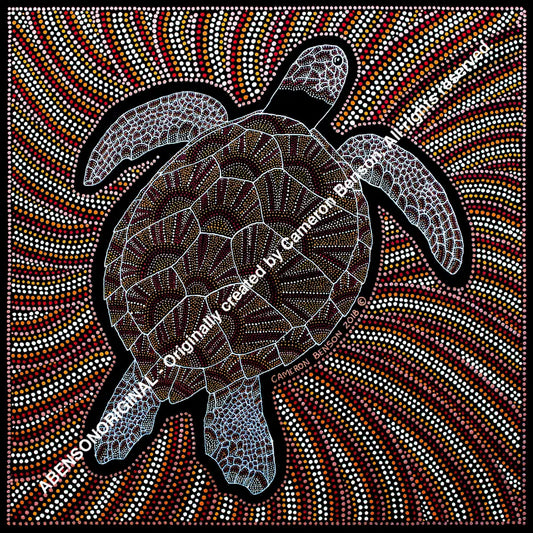 086 Sea Turtle A4 - Square Print