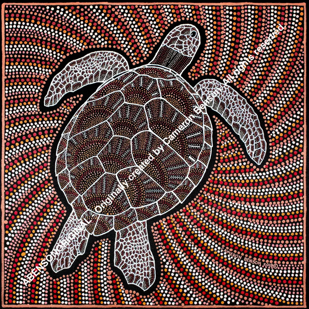 086 Sea Turtle Cotton Rag Print