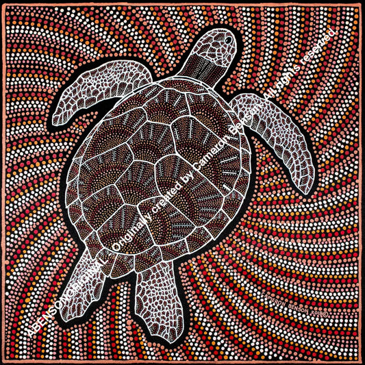 086 Sea Turtle Cotton Rag Print