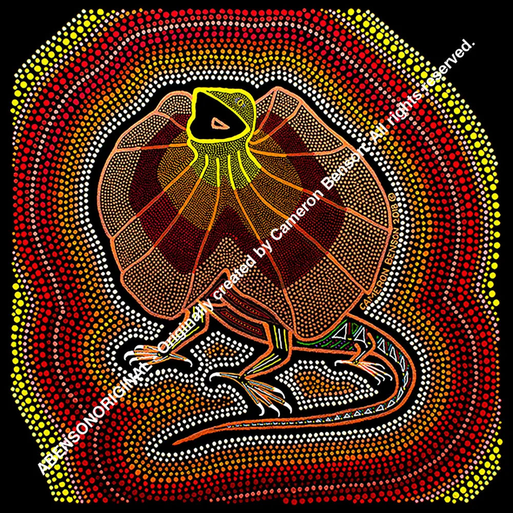 089 Frilled Neck Lizard Acrylic Coaster