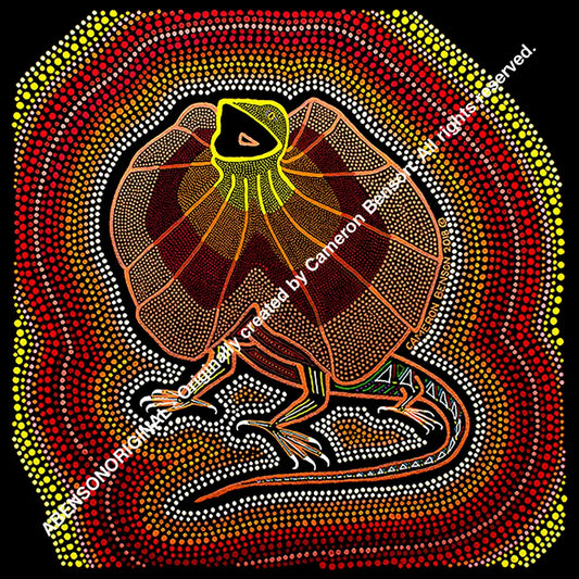 089 Frilled Neck Lizard Acrylic Coaster