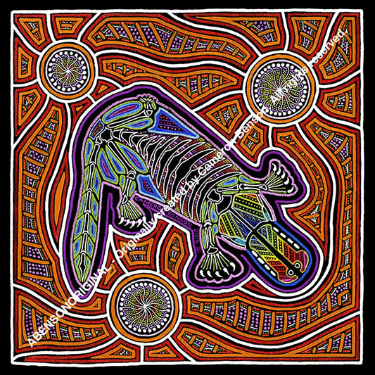 091 Platypus Cotton Rag Print