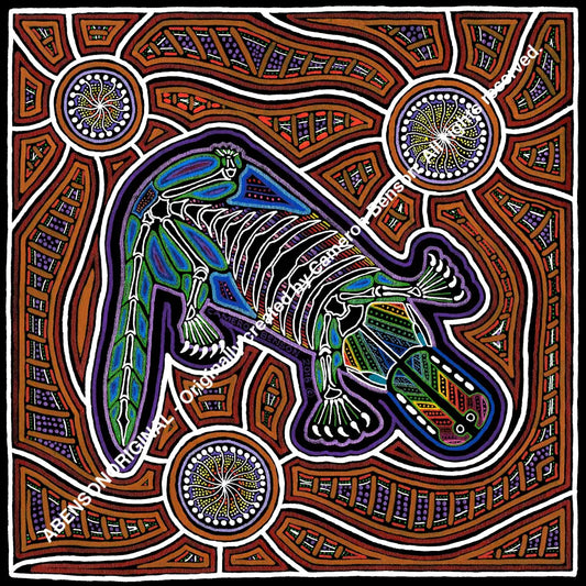 091 Platypus Glass Coaster