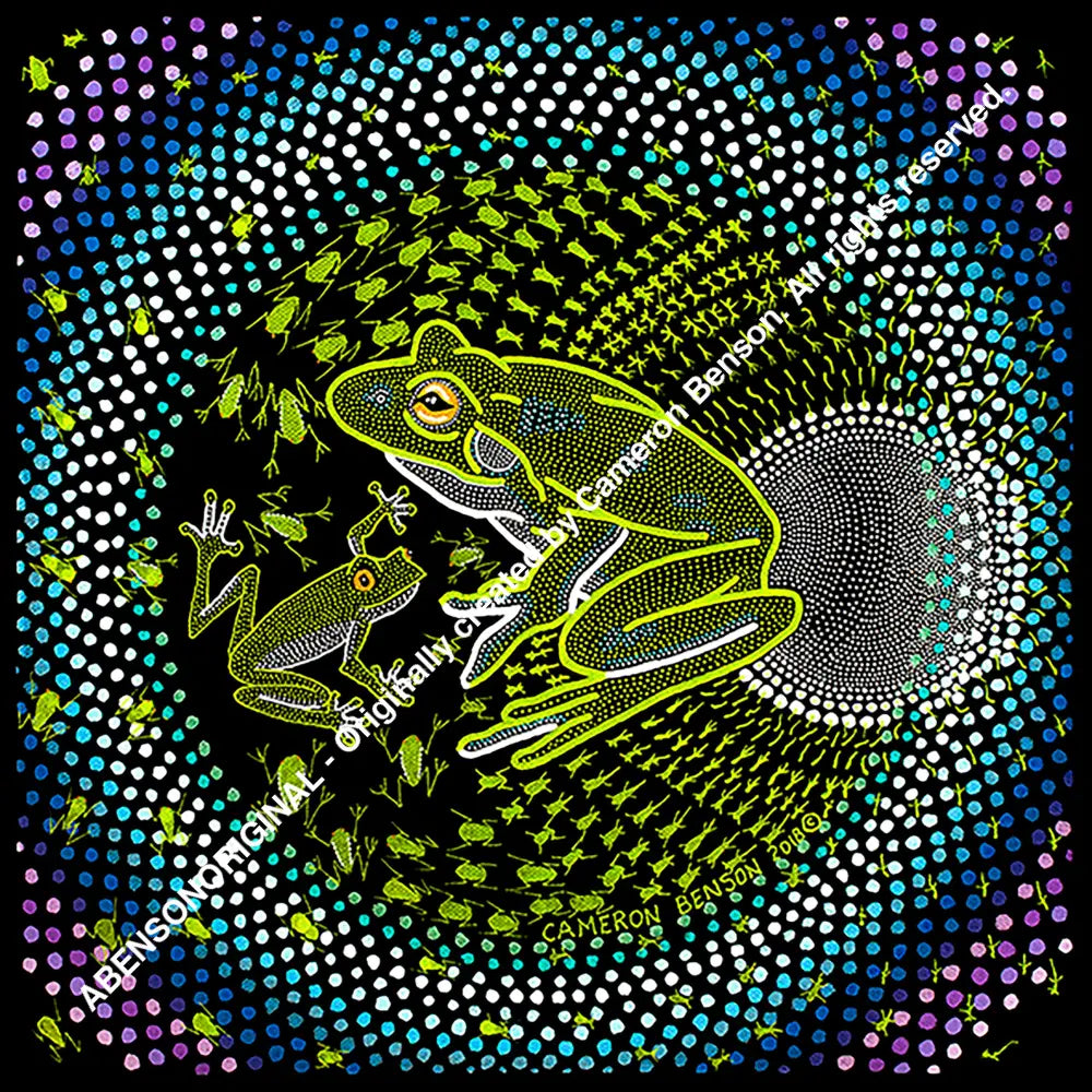 093 Green Tree Frog Acrylic Coaster