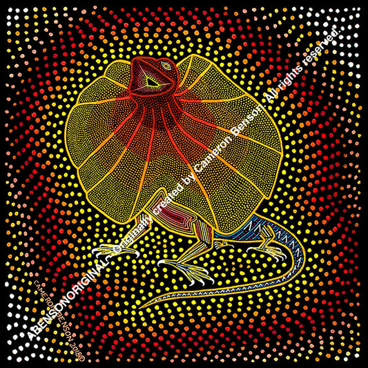 095 Frilled Neck Lizard Acrylic Coaster