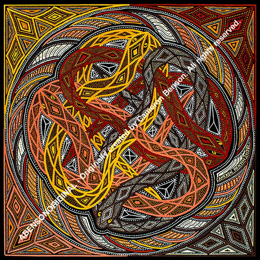 096 Four Snakes Tote Bag