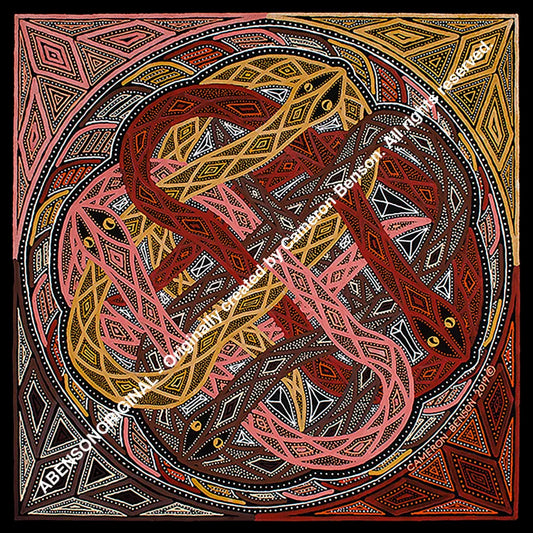 101 Four Snakes Acrylic Coaster
