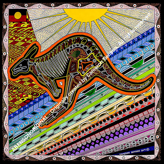 102 Aust Kangaroo 50cm x 50cm Canvas Print