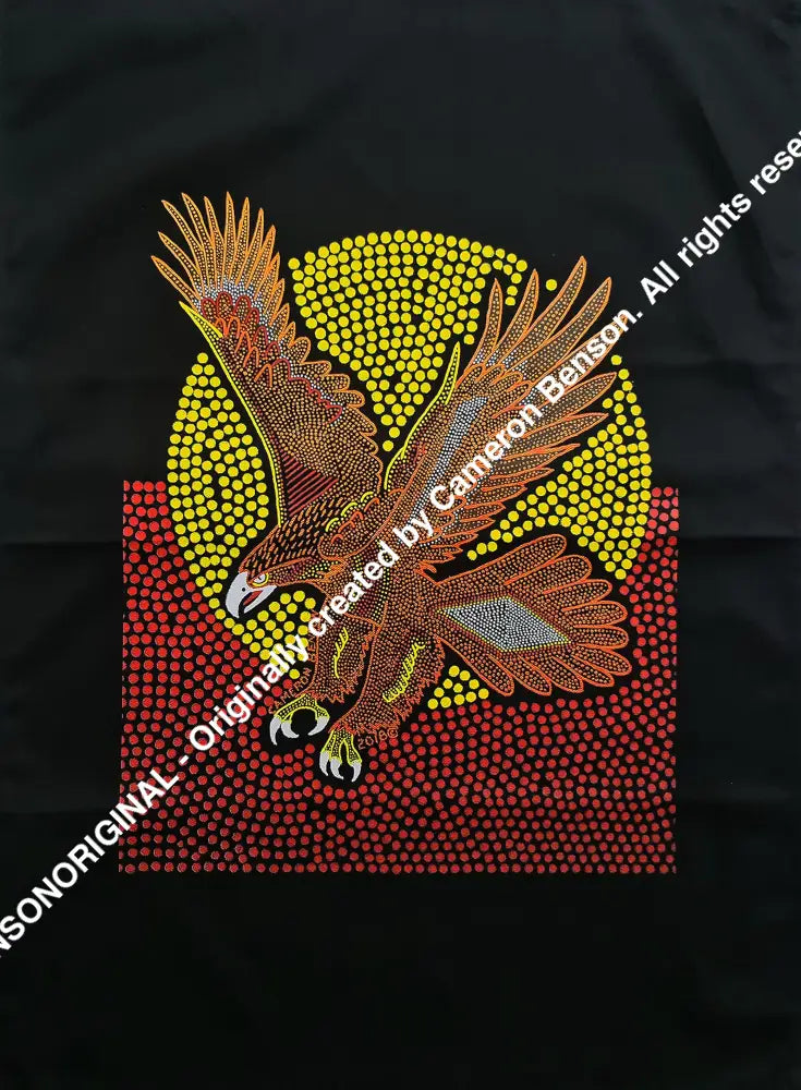 103 Eagle with Flag Tee Towel