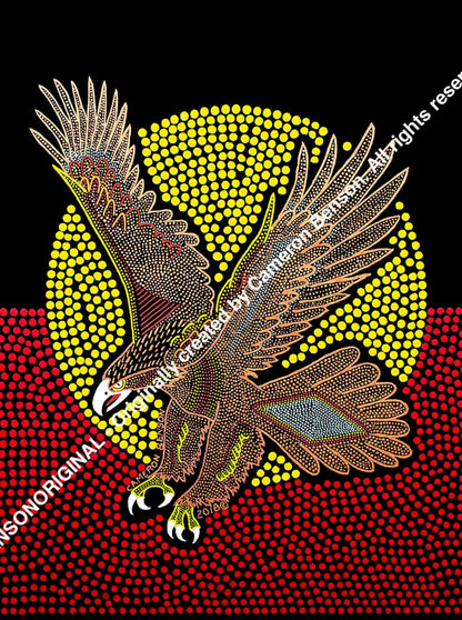 103 Eagle with Flag Tee Towel
