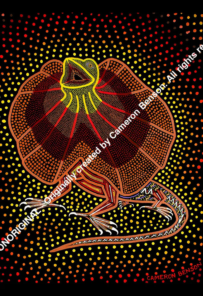 104 Frilled Neck Lizard Print
