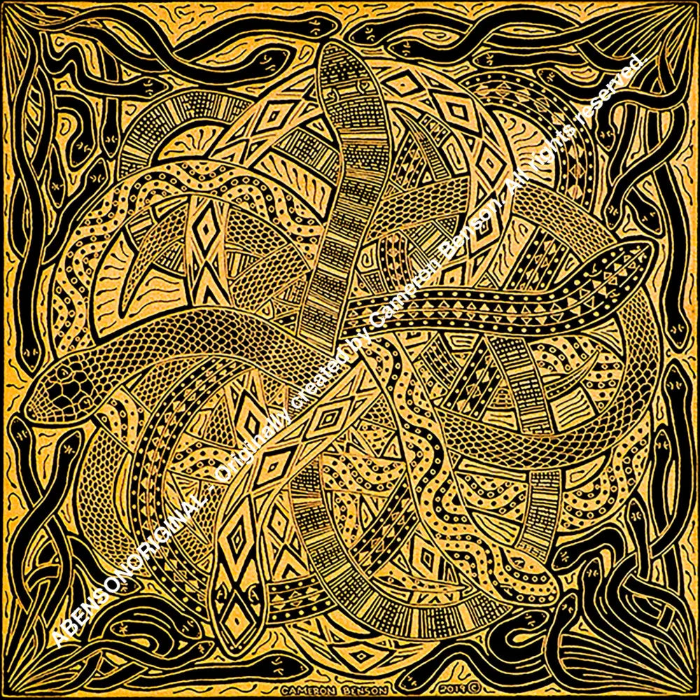 106 Snake Pit Cotton Rag Print