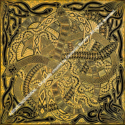106 Snake Pit Cotton Rag Print