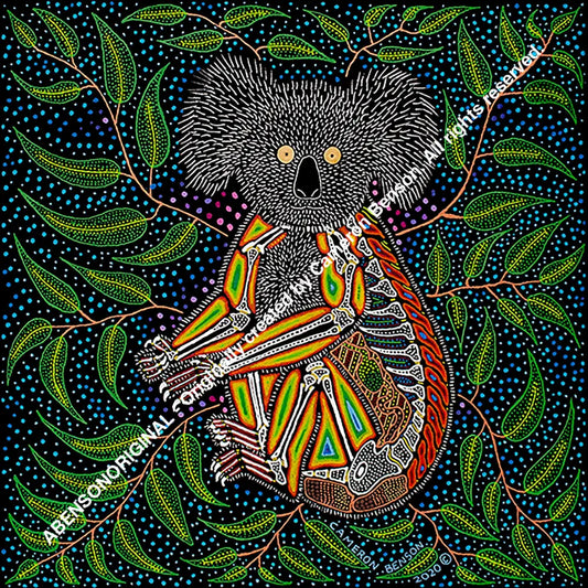 108 Koala Cotton Rag Print