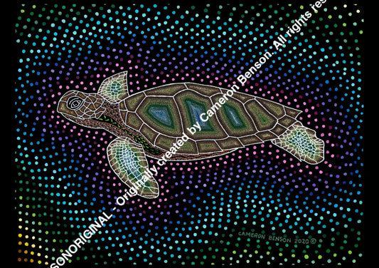 109 Turtle Cotton Rag Print