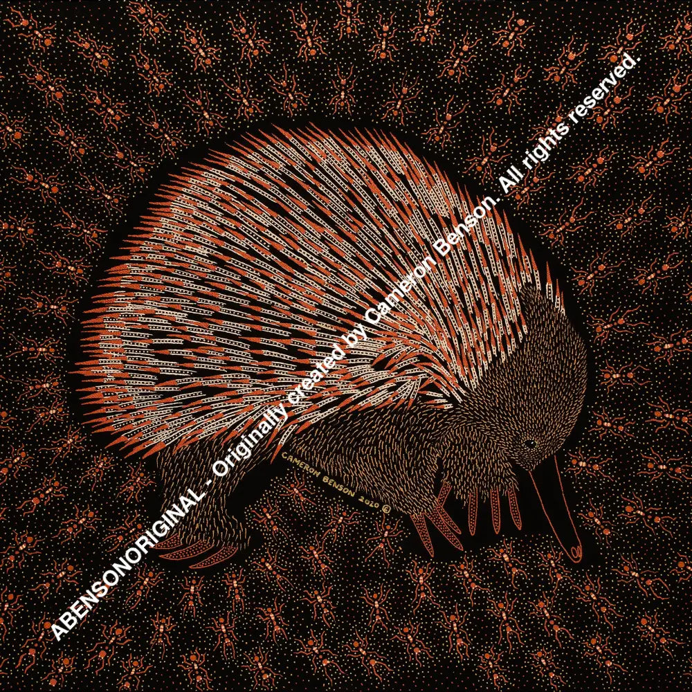 110 Echidna Glass Coaster