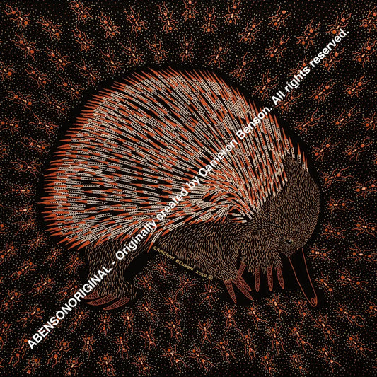 110 Echidna Glass Coaster