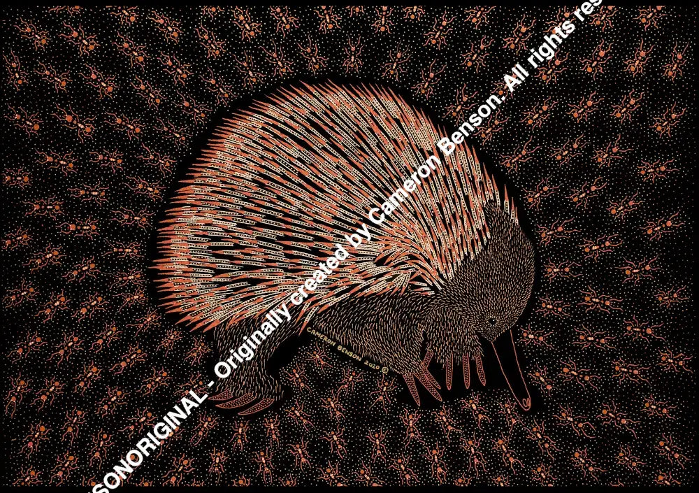 110 Echidna Metallic Cotton Rag Print