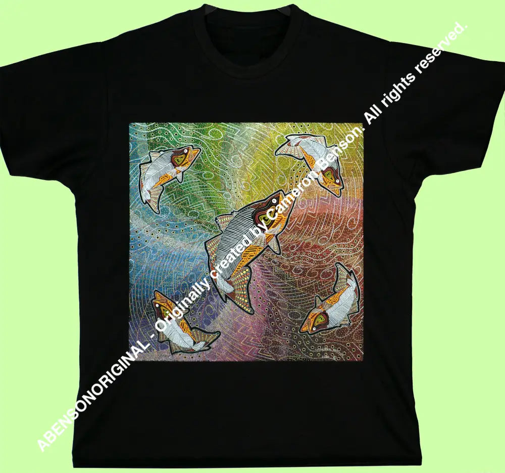 113 Five Fish In A Rainbow Water Hole Unisex Tee
