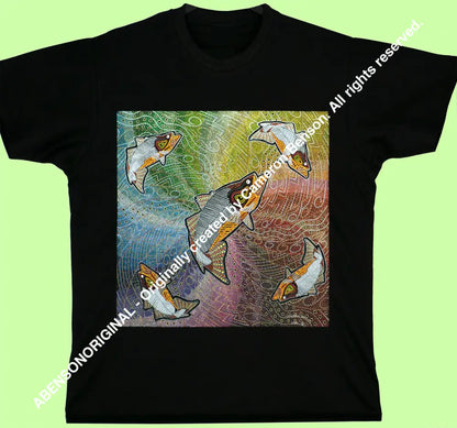 113 Five Fish In A Rainbow Water Hole Unisex Tee