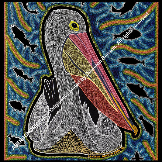 114 Pelican Glass Coaster