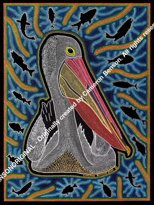 114 Pelican Metallic Cotton Rag Print