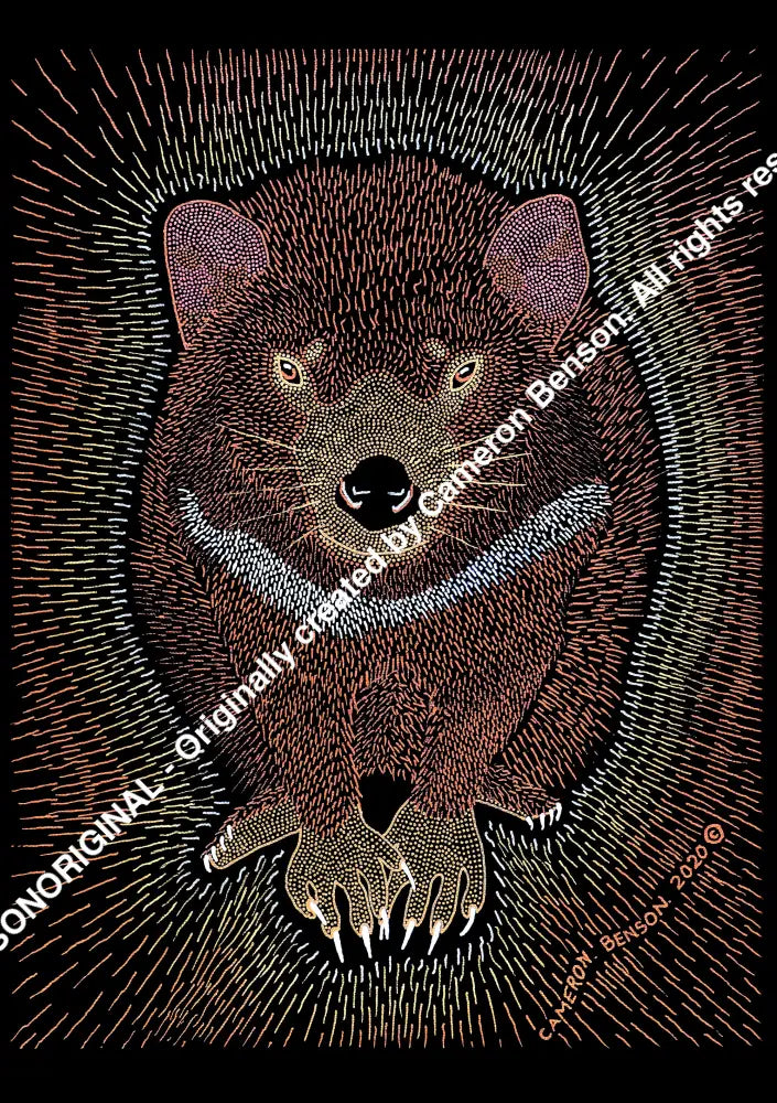 116 Tasmanian Devil 50cm x 67cm Canvas Print