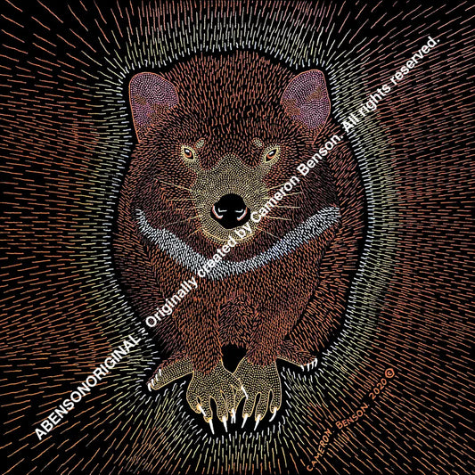 116 Tasmanian Devil A4 - Square Print