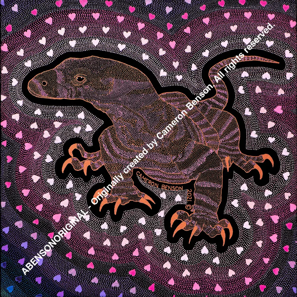 117 Goanna Glass Coaster