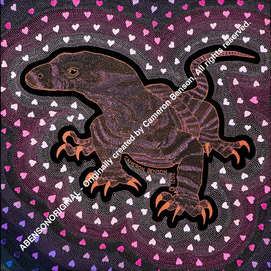 117 Goanna Glass Coaster