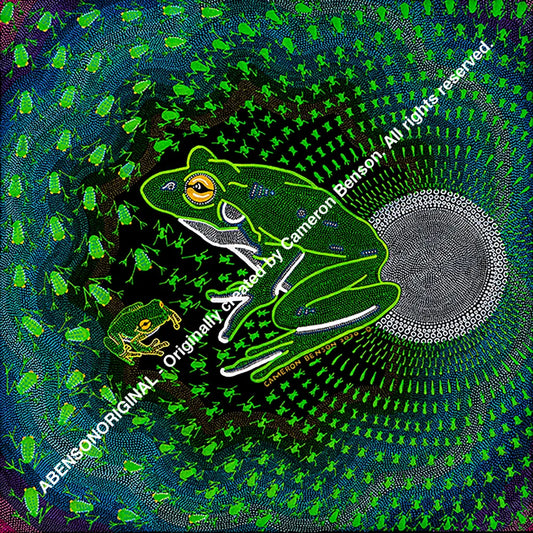 118 Green Tree Frog Acrylic Coaster