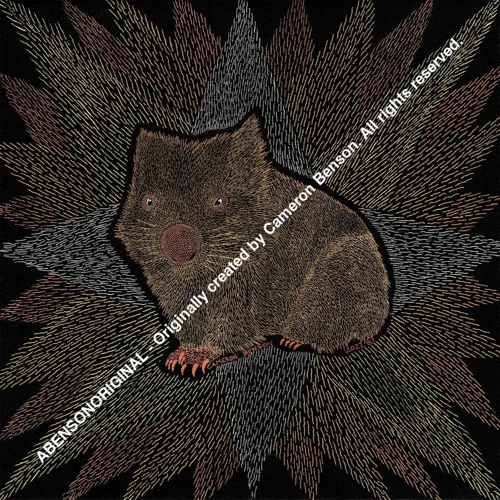 119 Wombat Cotton Rag Print