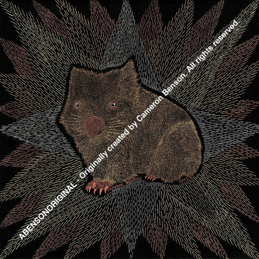 119 Wombat Cotton Rag Print